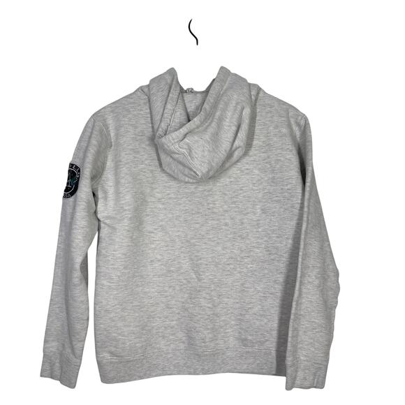 NASA Hoodie Men's Size Small Gray Black Spellout Embroidered Logo Sweatshirt - Picture 2 of 6